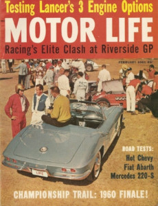 MOTOR LIFE 1961 FEB - FIAT ABARTH, MERCEDES 220 S, RIVERSIDE GP, LANCER